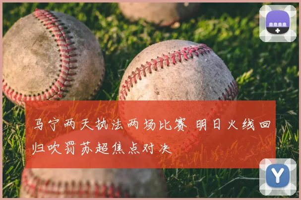 马宁两天执法两场比赛 明日火线回归吹罚苏超焦点对决